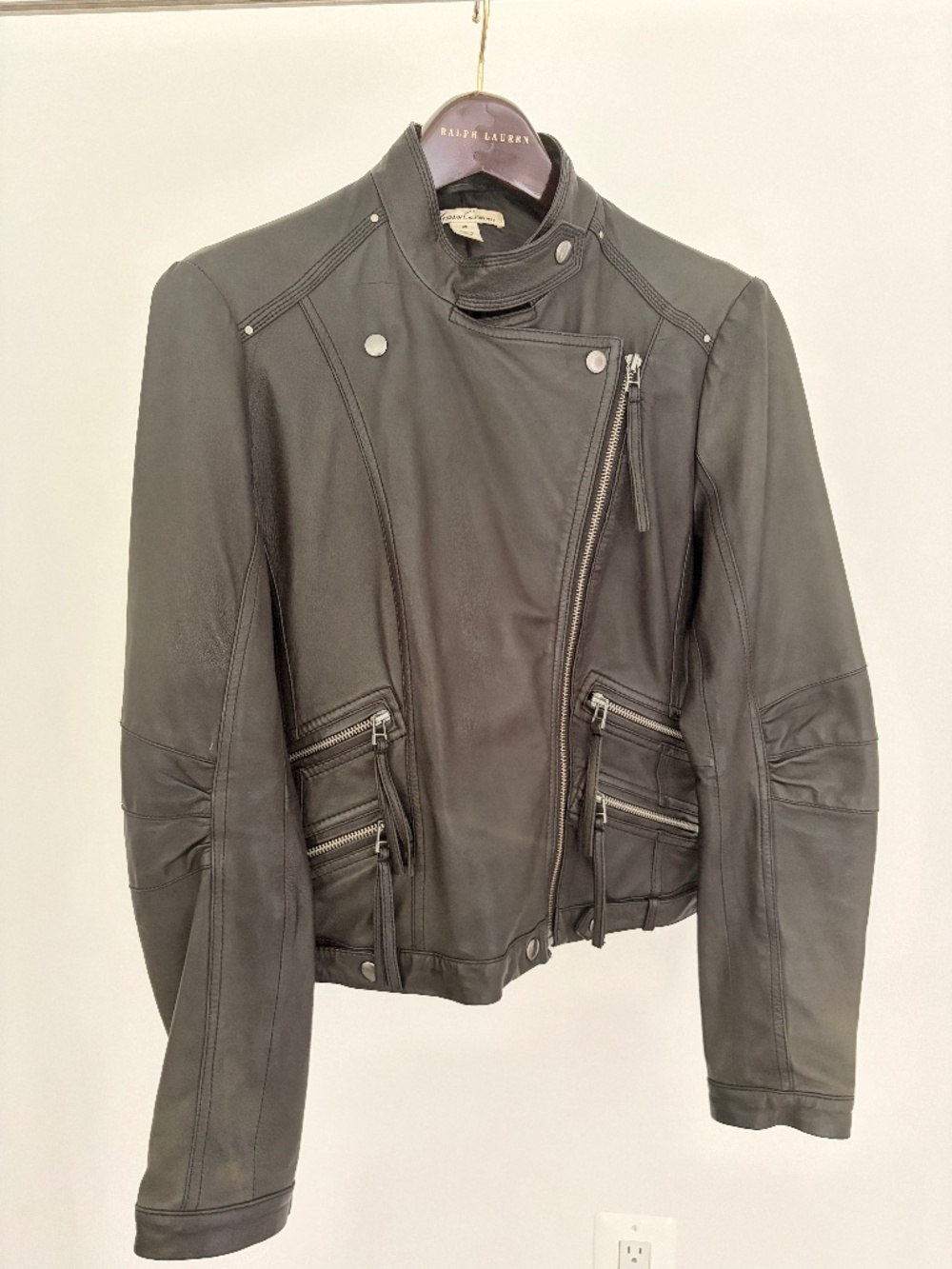 Ultra soft Kenneth Cole New York Women's 100% Leather Jacket Black XS